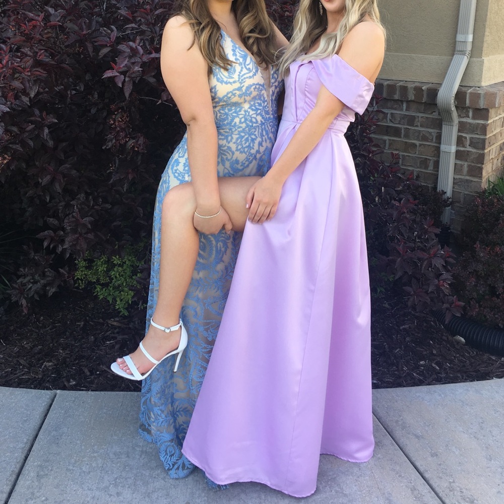 Lilac formal prom dress